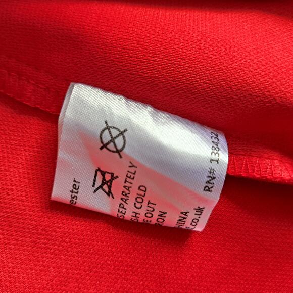 Collectif x Modcloth Retro Red Velvet Top Puff Sleeve Bow Size 14 Holiday Xmas - Picture 8 of 9